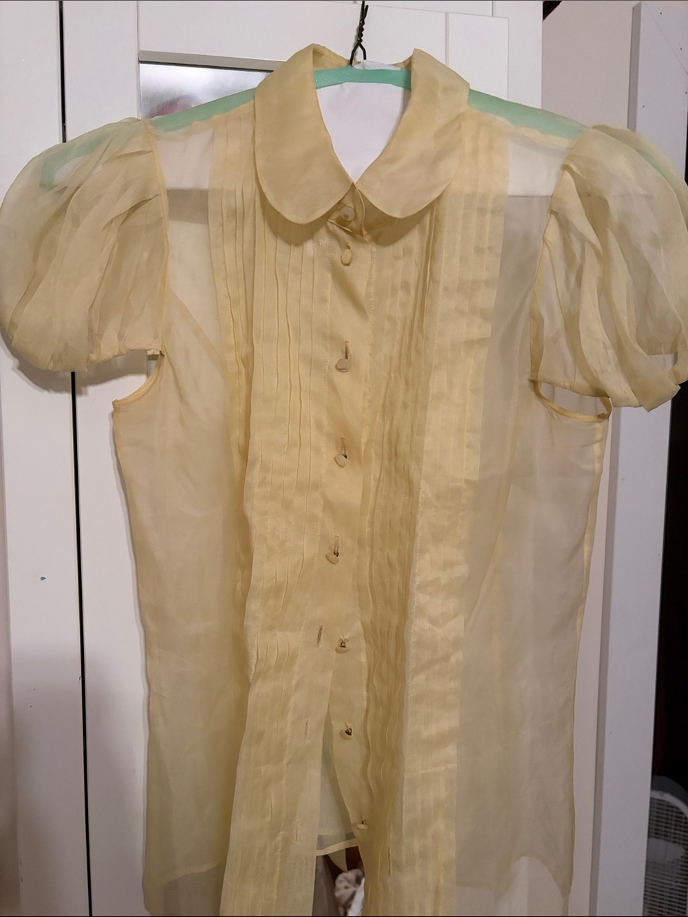 Escada Yellow Sheer Blouse